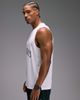 4505 4505 nylon performance mesh quick dry graphic running tank in white - 3
