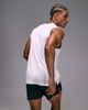 4505 4505 nylon performance mesh quick dry graphic running tank in white - 4