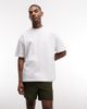 4505 4505 oversized heavyweight quick dry cotton t-shirt with tour graphic in white - 2