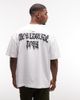 4505 4505 oversized heavyweight quick dry cotton t-shirt with tour graphic in white - 4
