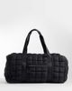 4505 4505 oversized quilted woven gym duffel bag in black - 1
