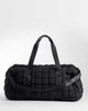 4505 4505 oversized quilted woven gym duffel bag in black - 4