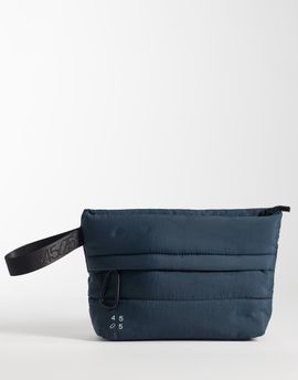 4505 4505 padded woven gym toiletry bag with key clip in slate blue