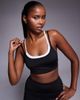 4505 4505 Padel active double layer light support sports bra in black and white - 4