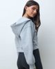 4505 4505 performance boxy cocoon fit zip up hoodie in gray heather - 4