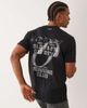 4505 4505 performance mesh quick dry back print running t-shirt in black - 1