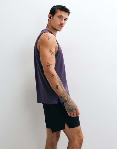 4505 4505 performance mesh quick dry running tank in purple