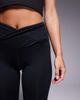 4505 4505 Petite Icon soft touch wrap waist slim kick yoga legging in black - 3