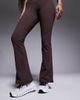 4505 4505 Petite Icon soft touch wrap waist slim kick yoga leggings in plum chocolate-Brown - 2