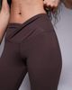 4505 4505 Petite Icon soft touch wrap waist slim kick yoga leggings in plum chocolate-Brown - 3