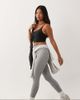 4505 4505 Petite seamless baby rib wrap back high waist gym leggings in light gray heather - 1