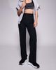 4505 4505 Petite soft touch rib knit wide leg dance pants in black - 2