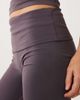 4505 4505 plush handle foldover high waist 5"" legging short in storm gray - 3