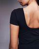 4505 4505 plush handle scoop back layering short sleeve in black - 2