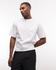 4505 4505 quick dry cotton raw hem cropped training t-shirt in white - 1