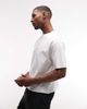 4505 4505 quick dry cotton raw hem cropped training t-shirt in white - 4
