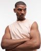 4505 4505 quick dry cotton raw hem cut off training tank top in peach-pink - 2
