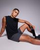 4505 4505 quick dry performance jersey boxy oversized lifting tank in black - 1