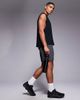 4505 4505 quick dry performance jersey boxy oversized lifting tank in black - 2