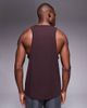 4505 4505 quick dry performance jersey drop armhole tank with scoop neck in dark burgundy-Red - 3