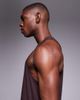 4505 4505 quick dry performance jersey drop armhole tank with scoop neck in dark burgundy-Red - 4