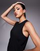 4505 4505 quick dry performance jersey dropped armholes tank top in black - 4
