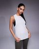 4505 4505 quick dry performance jersey dropped armholes tank top in white - 1
