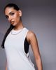 4505 4505 quick dry performance jersey dropped armholes tank top in white - 2