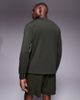 4505 4505 quick dry performance jersey long sleeve training top in khaki-Green - 3