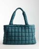 4505 4505 quilted woven drawstring oversized gym tote in sage-Green - 1