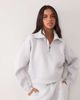4505 4505 Rest Day 1/4 zip cocoon sweat in scuba-style fabric in gray heather - 1