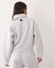 4505 4505 Rest Day 1/4 zip sculpted volume sweat in scuba-style fabric in light gray heather - 4