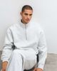 4505 4505 Rest Day 400gsm heavyweight cotton boxy 1/4 zip sweat in light gray heather - 1