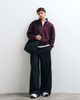 4505 4505 Rest Day 400gsm heavyweight cotton boxy 1/4 zip sweat in maroon-RED - 1