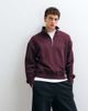4505 4505 Rest Day 400gsm heavyweight cotton boxy 1/4 zip sweat in maroon-RED - 3