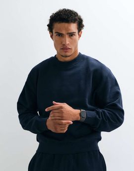 4505 4505 Rest Day 400gsm heavyweight cotton boxy crew neck sweatshirt in navy