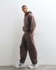 4505 4505 Rest Day 400gsm heavyweight cotton loose fit cuffed sweatpants in taupe brown - 3