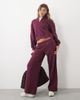 4505 4505 Rest Day 400gsm heavyweight cotton wide leg sweatpants in wine-PURPLE - 1