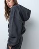 4505 4505 Rest Day 400gsm heavyweight cotton zip up volume hoodie in charcoal-Gray - 1