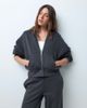 4505 4505 Rest Day 400gsm heavyweight cotton zip up volume hoodie in charcoal-Gray - 3