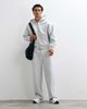 4505 4505 Rest Day boxy zip up hoodie in scuba-style fabric in light gray heather - 2