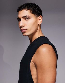 4505 4505 Rest Day ultra soft modal ribbed slim fit v neck tank in black