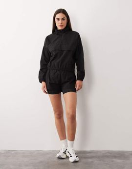 4505 4505 ripstop overhead water repellent track jacket with chest pocket in black