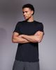 4505 4505 running quick dry back print performance mesh t-shirt in black - 4