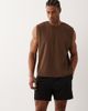 4505 4505 running quick dry performance waffle boxy oversized tank in brown - 1