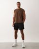 4505 4505 running quick dry performance waffle boxy oversized tank in brown - 2