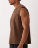 4505 4505 running quick dry performance waffle boxy oversized tank in brown - 4