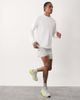 4505 4505 running quick dry performance waffle long sleeve top with curved hem in white - 2