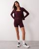 4505 4505 sculpting seamless high waist 5" booty shorts in wine-Purple - 2