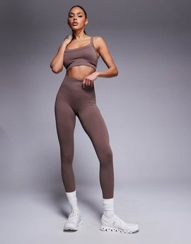 4505 4505 sculpting seamless high waist gym leggings in milk chocolate-Brown